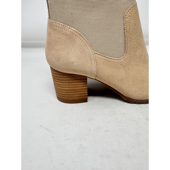 Brand New Violet & Red Women's 8 Tan Loaded Knit Cuff Booties Boots - Picture 7 of 10